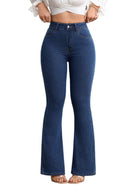 High Waist Flared Jeans Navy Blue