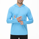 Hooded Sun-proof Outdoor Top sky blue