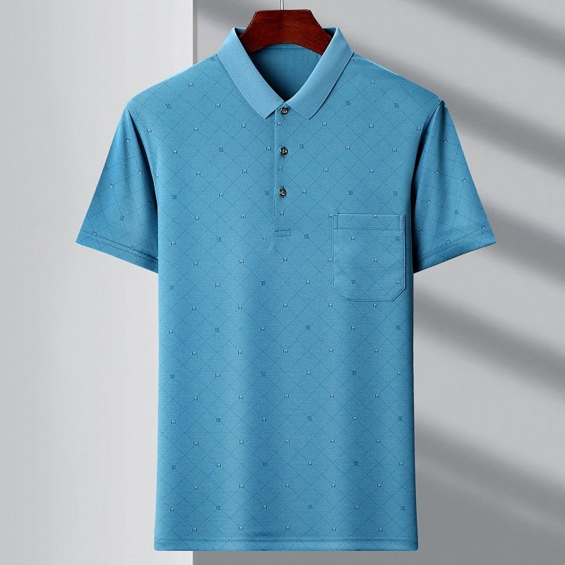 Men's Polo Stripes T-shirt 1719 Green