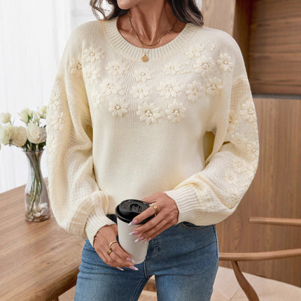 Women's Three-dimensional Small Chrysanthemum Pullover
