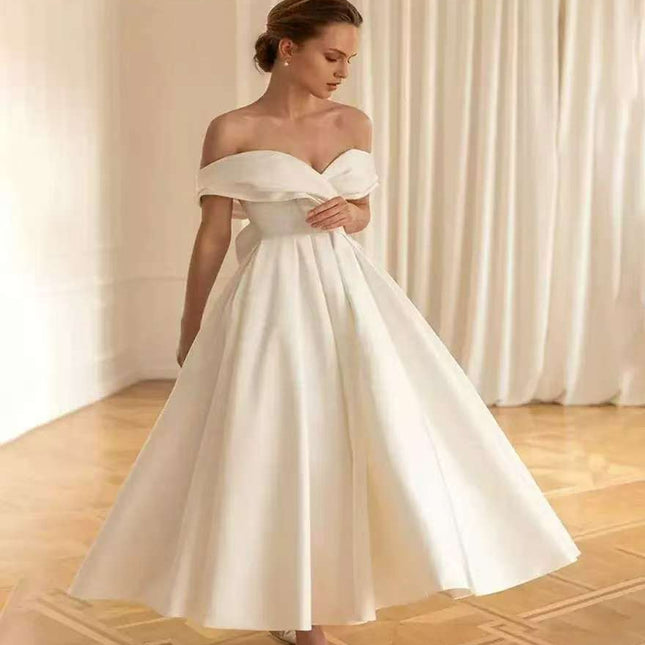 Sunshine Theme Exterior Temperament Trailing Wedding Dress White