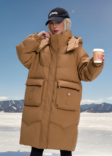 SS Mid-length Winter Jacket Coffee