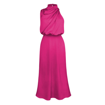 SS Elegant Evening Dress Rose Red