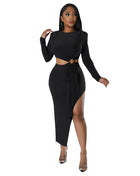 SS Waist Dress Black