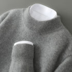 Men's Half-high Collar Thickened Pullover Dark gray Half Turlteneck