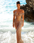 SS Golden Floor Dress Desert Gold