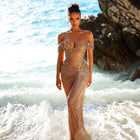 SS Golden Floor Dress Desert Gold