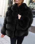 SS faux fur jacket Black