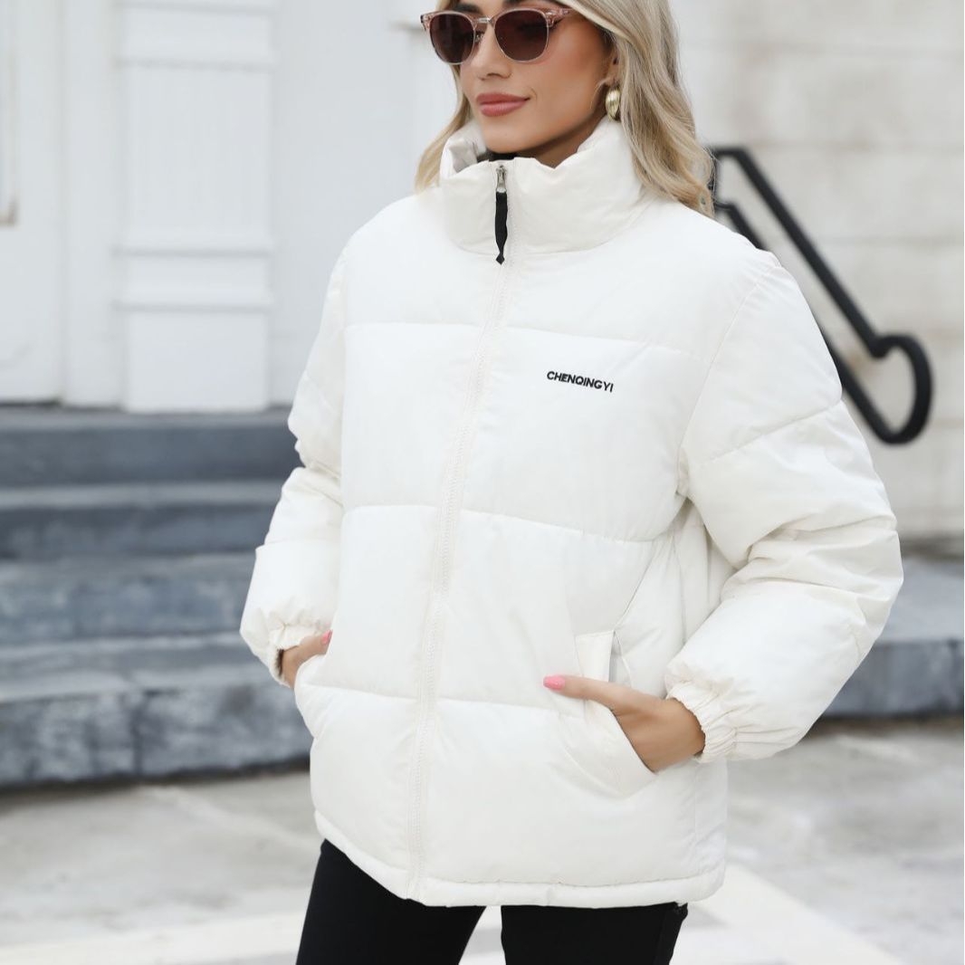 Women Winter Warm Thickened Jacket White