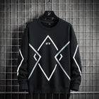 Fertiliser Enlarged Casual Spring And Autumn Sweater Black