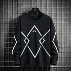 Fertiliser Enlarged Casual Spring And Autumn Sweater Black
