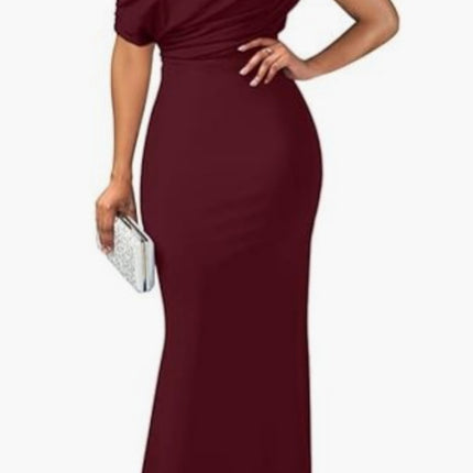 Tight Long Formal Party Dress Brown