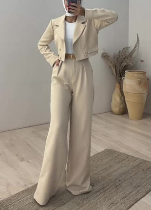 SS Short Blazer Set Khaki