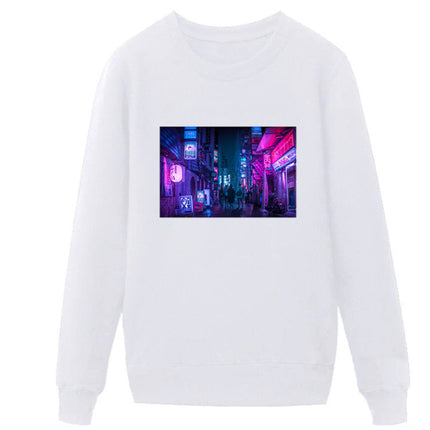 Two dimensional Plush men's sweater White