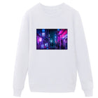 Two dimensional Plush men's sweater White