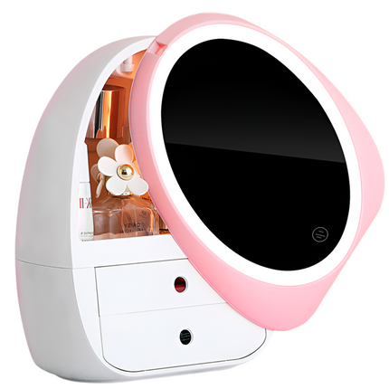 Cosmetics Box Desktop Jewelry Container Pink