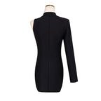 Mesh Five-pointed Star Beaded Bandage One-piece Dress