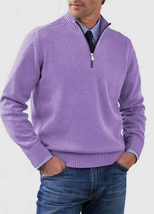 Men's Quarter Zipper Purple