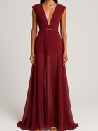 SS Burgundy Dress Burgundy