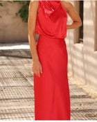 SS Elegant Evening Dress Red L