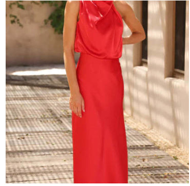 SS Elegant Evening Dress Red L