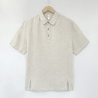 Summer Thin Lapels Top For Men creamy white