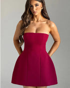 SS Backless Short Dresses Red