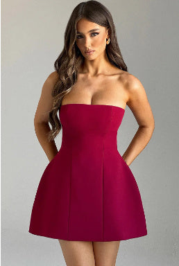 SS Backless Short Dresses Red