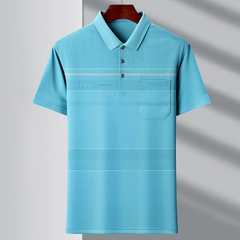 Men's Polo Stripes T-shirt 1721 Green