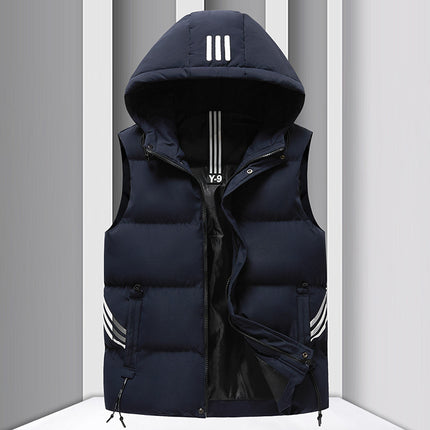 Men's Warm Cotton Vest Blue
