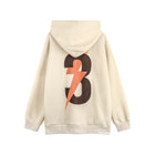 Men's Lightning Printed Hoodie Apricot