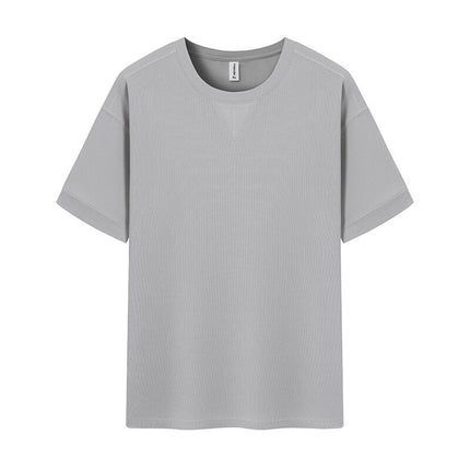 Waffle Heavy T-shirt For Men Light Gray