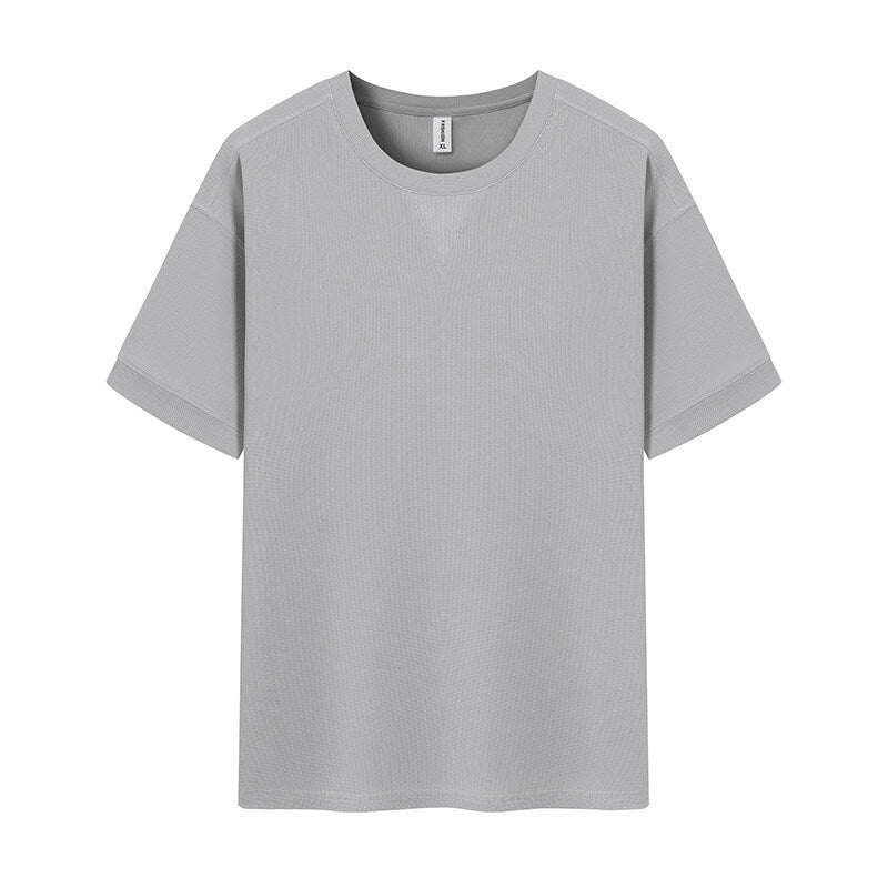 Waffle Heavy T-shirt For Men Light Gray