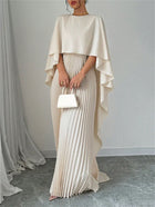 Women's Batwing Sleeve Dress Beige