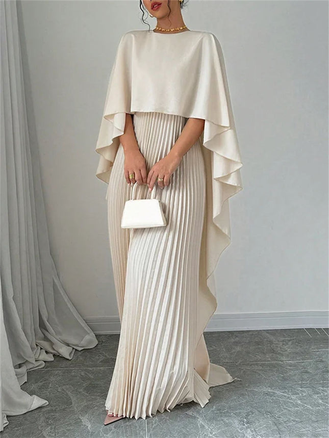 Women's Batwing Sleeve Dress Beige