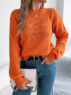 Halloween Hollow-out Lantern Pullover Orange
