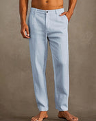 SS Men's Linen Pants Light blue