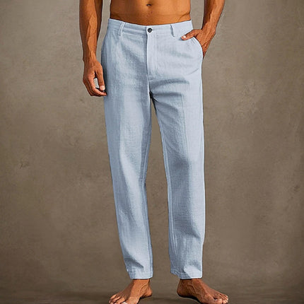 Men's Linen Beach Pants Light blue
