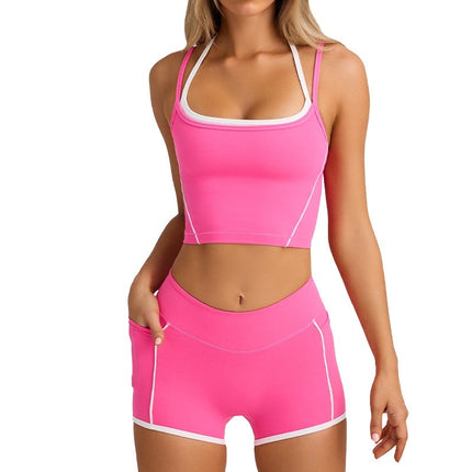 Sports Underwear Vest Shorts Spaghetti Strap