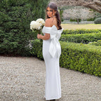 SS Bow Off-shoulder Dress
