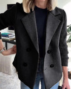 SS Women's Wool Coat Black