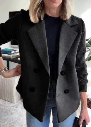 SS Women's Wool Coat Black