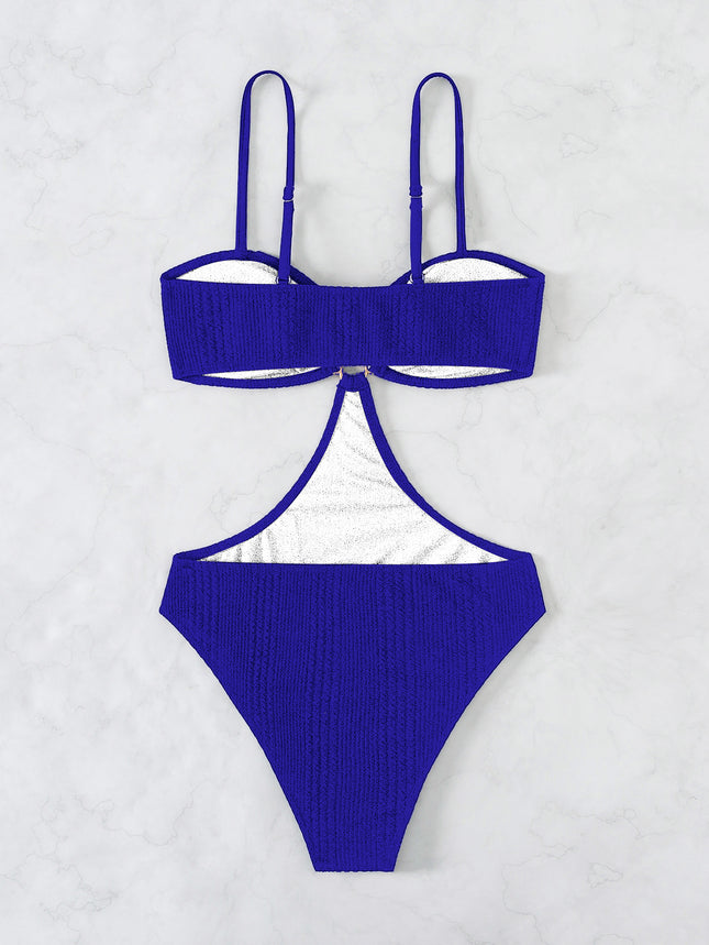 SS Solid Color One-piece Swimsuit