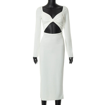 Elegant Slim Fit Hollow Backless Two-way Wear Dress
