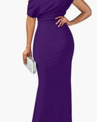 SS Formal Party Dress Purple