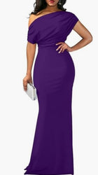 Tight Long Formal Party Dress Purple