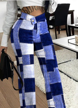 SS Velvet Pants Blue