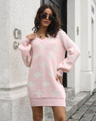 SS Knit Balloon Dress Pink