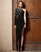 SS Diamond Set Dress Black