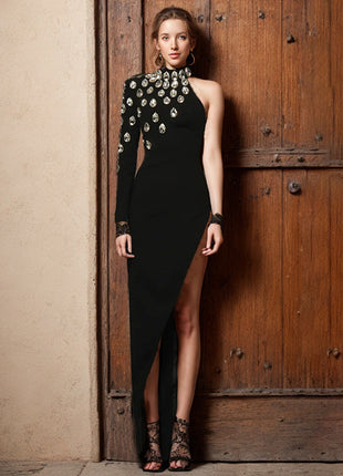 SS Diamond Set Dress Black